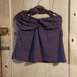 Mossimo Target bathing suit top 3 halter purple polka dot